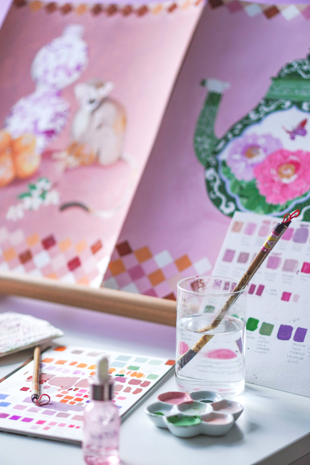 Colourful, nature-inspired paintings and prints inside Gina Maldonado's Hong Kong studio