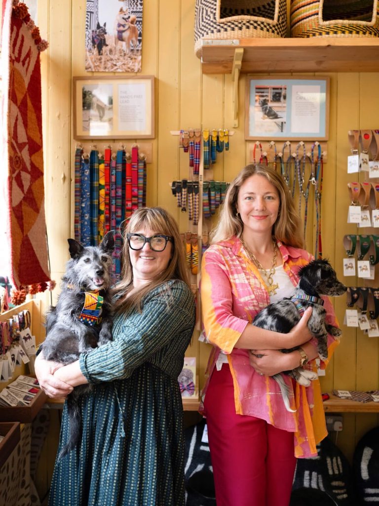 Bee Friedmann and Amy Fleuriot-Reade inside ethical homeware and jewellery store AARVEN, Margate