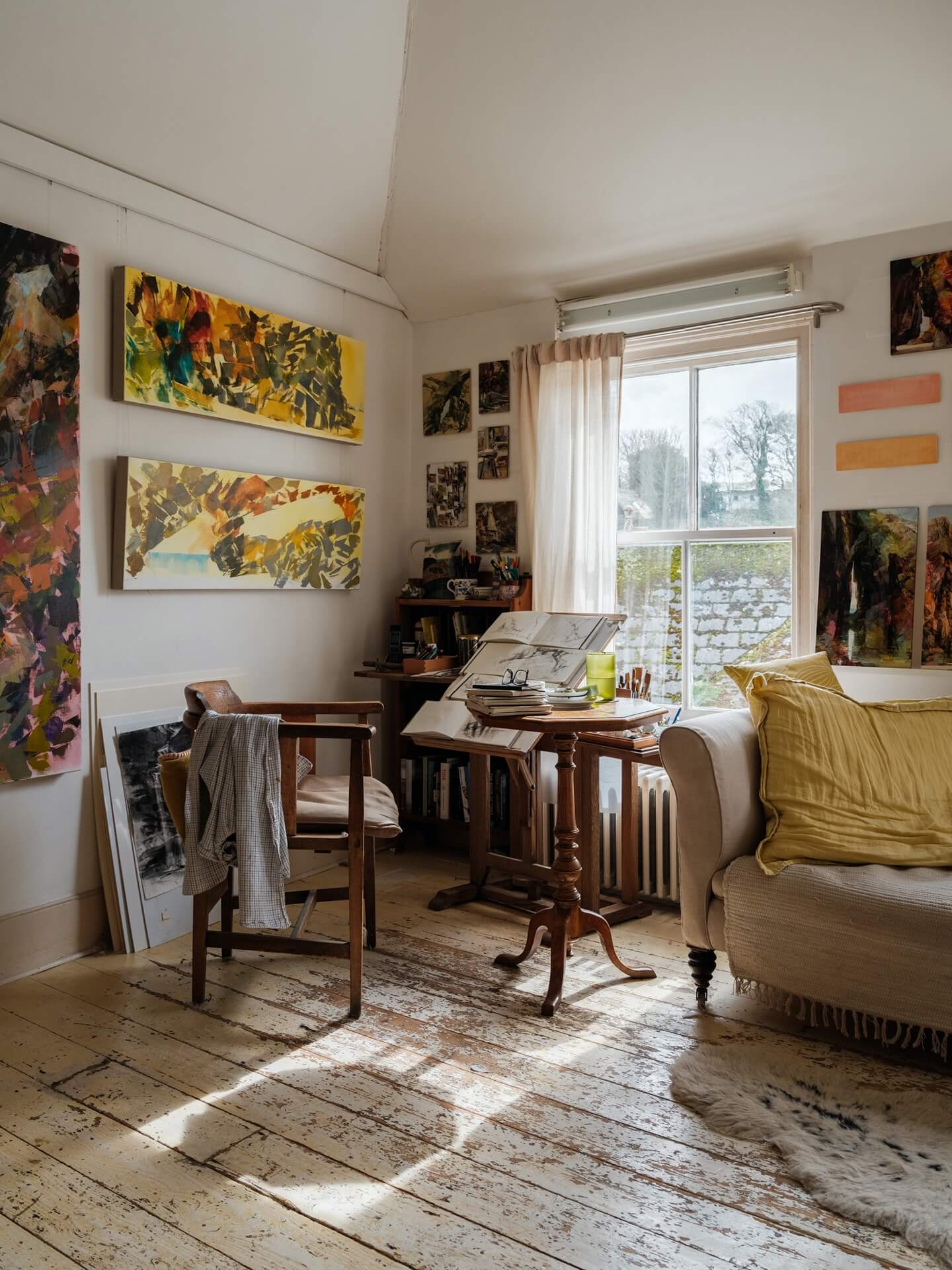 artist Sarah Adams Padstow home - artists studio