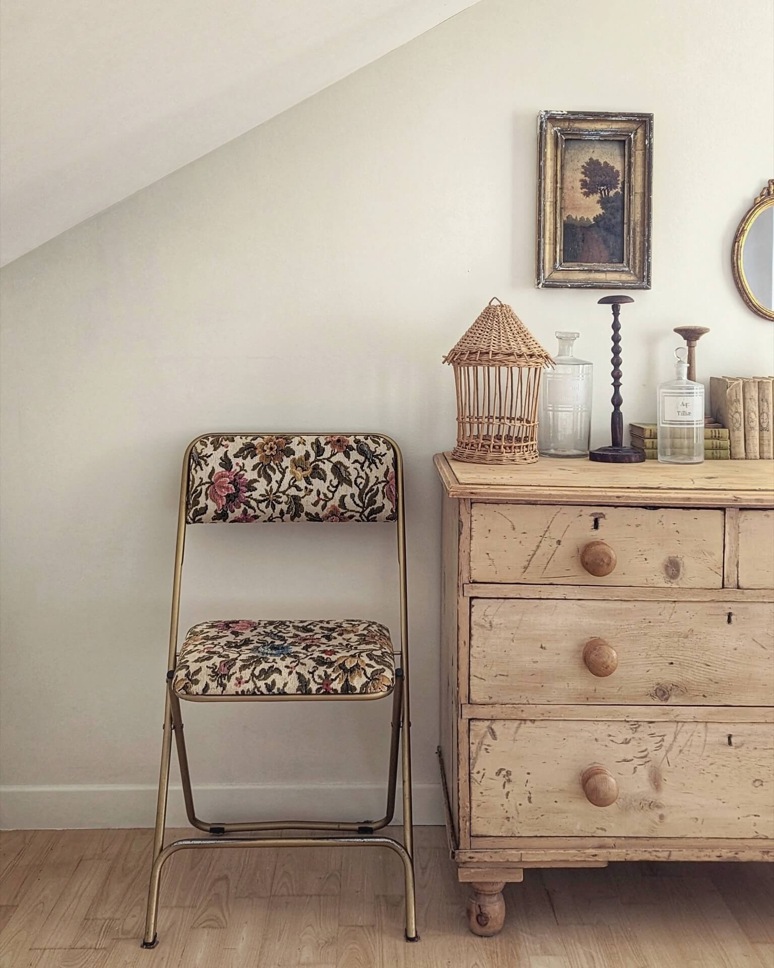 Vintage furniture in a French home 