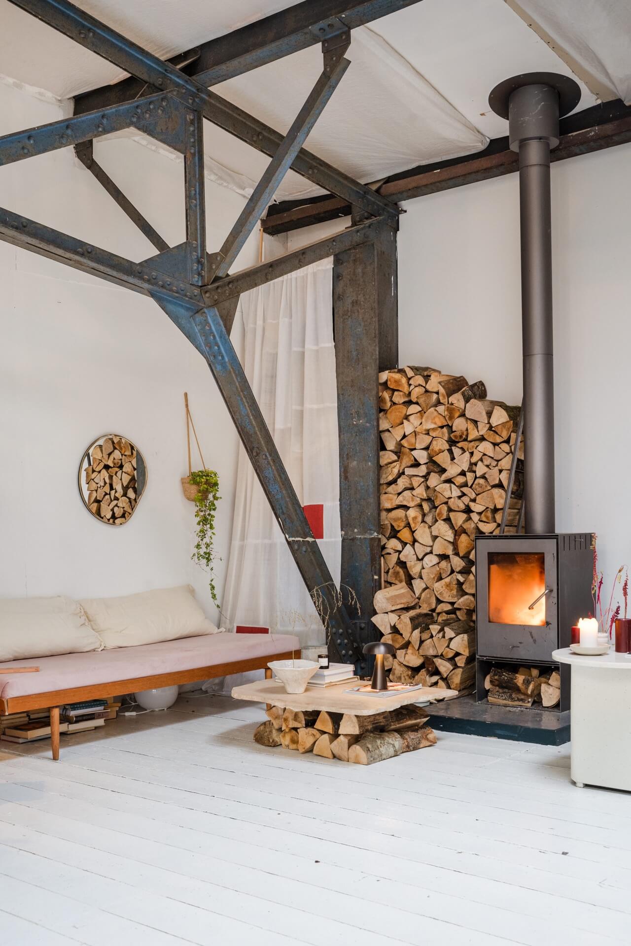 Studio space of textiles designer Freja Lowe, in Copenhagen