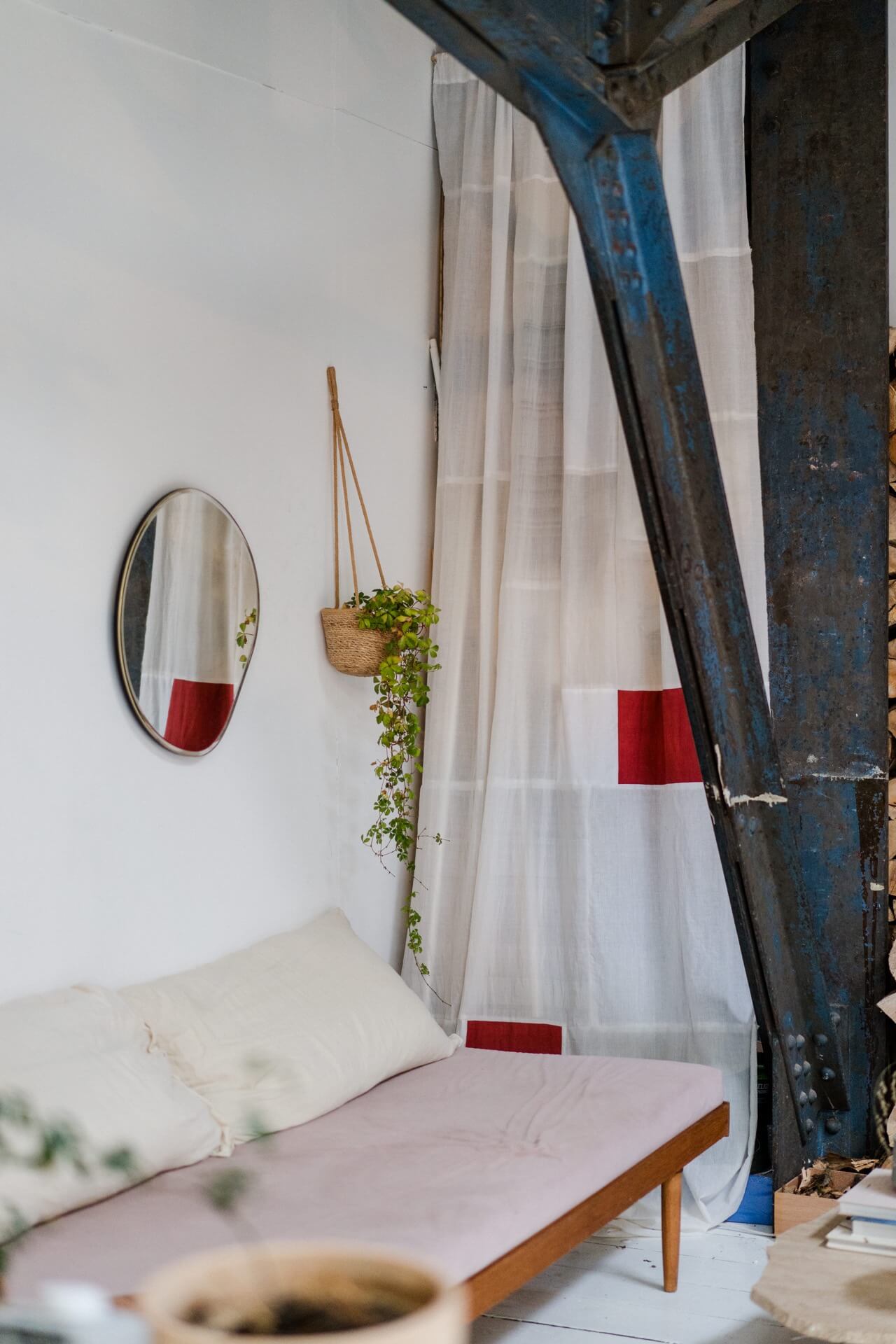 Studio space of textiles designer Freja Lowe, in Copenhagen