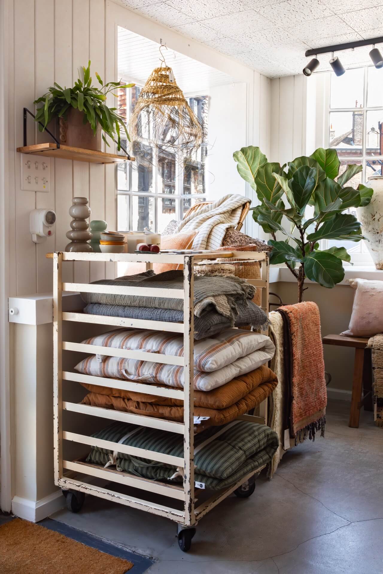 Inside independent store Rae Lifestyle in Rye, Sussex