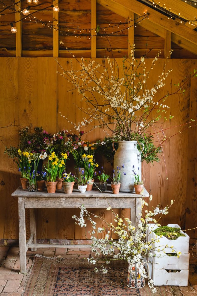 Spring flower workshop at Petal and Feast Sussex