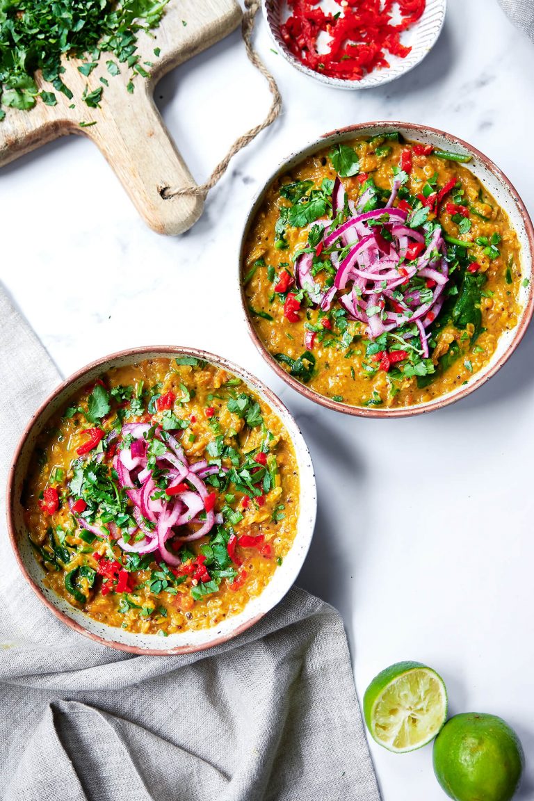 recipe for Spinach and Carrot Dal