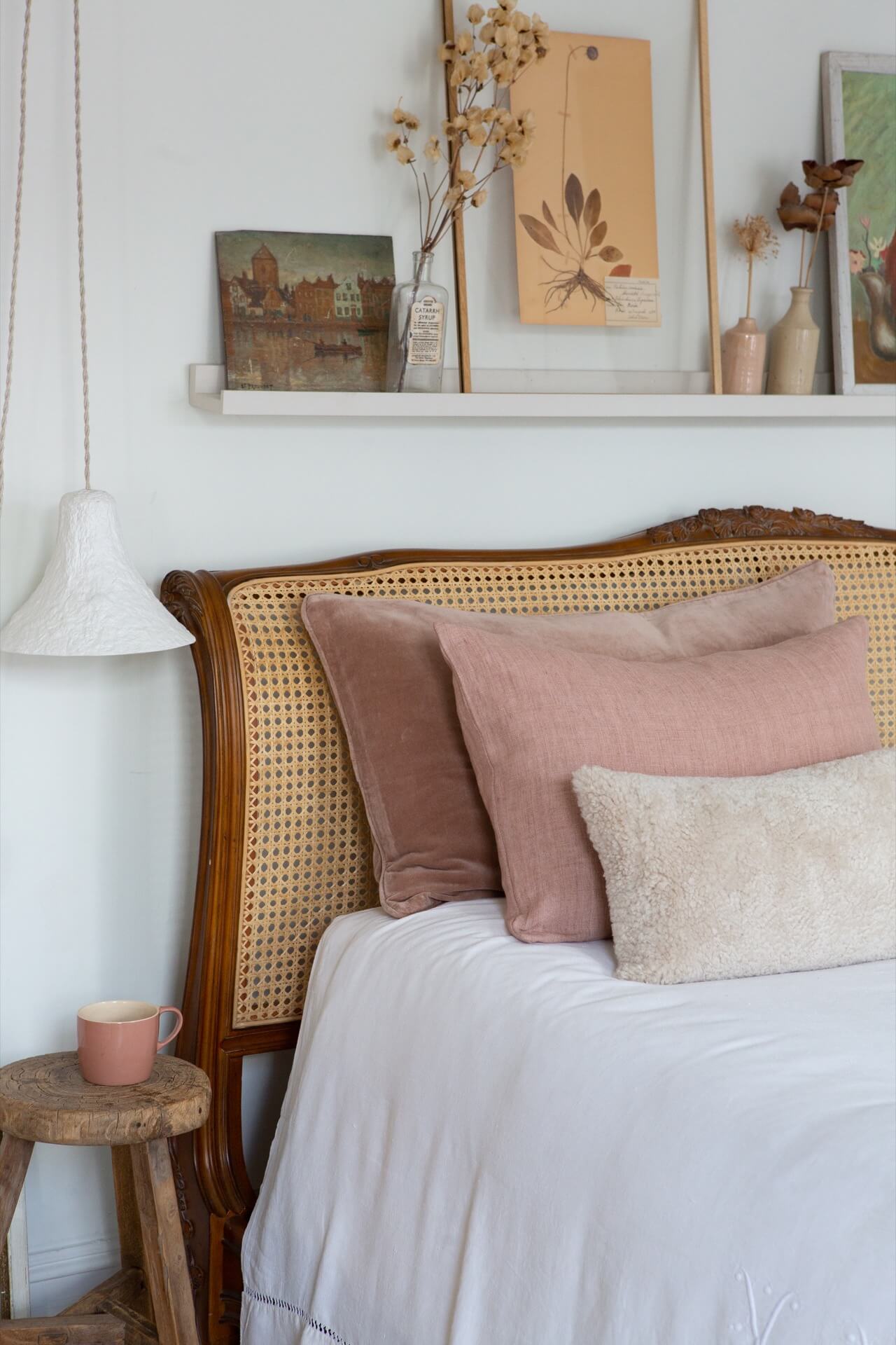 Muted pink vintage inspired bedroom The Small Home