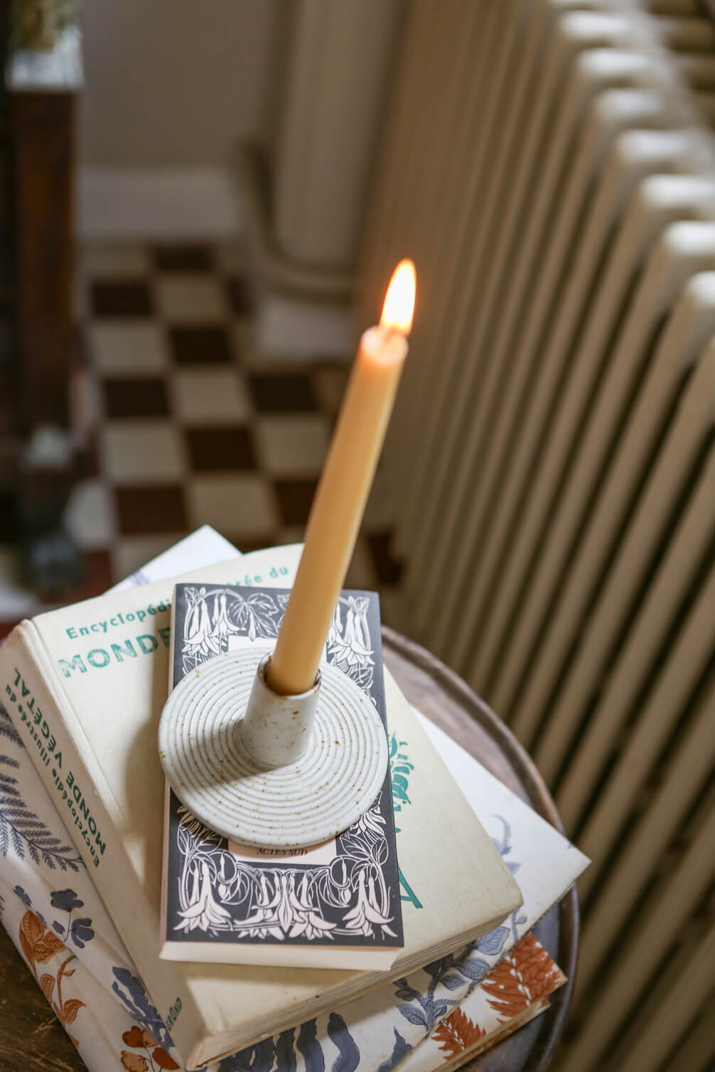 Candle and candle stick by The Small Home