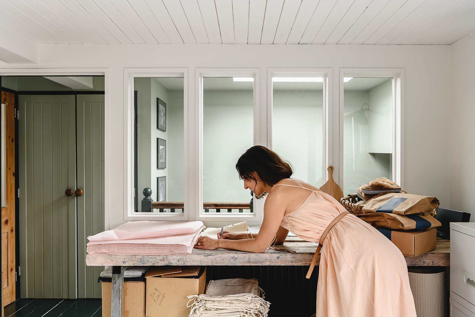 Ayshea of The Small Home in her studio