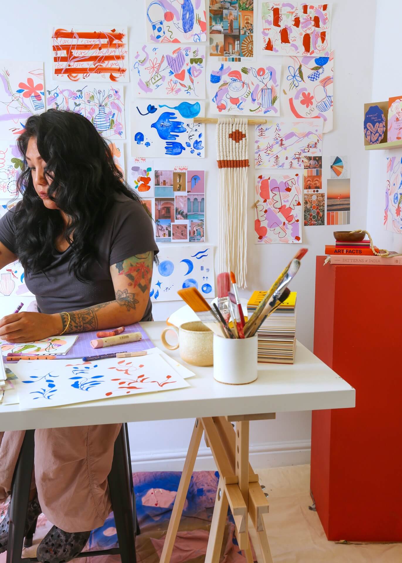 Roxanne Jingco of I am Roxanne inside her colourful makers studio