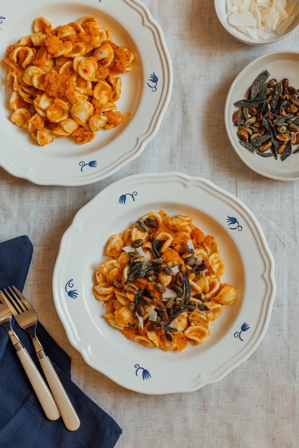 Recipe Butternut Squash and vegan Nduja Pasta